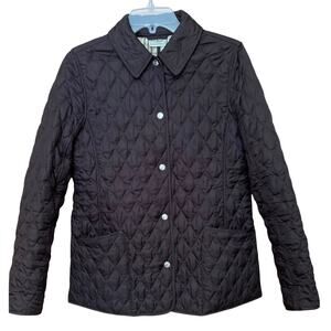 L.L. Bean Brown Diamond Quilted Riding Jacket, Plaid Lined, Women's Medium